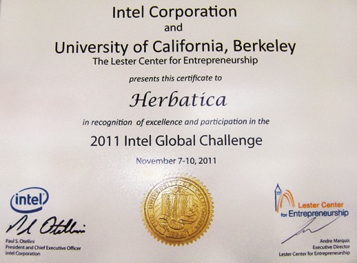 herbatica intel corporation certificate